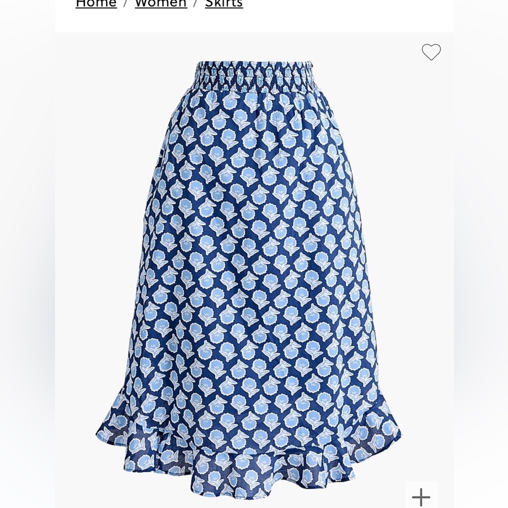 J.crew Factory Floral Midi skirt XXS